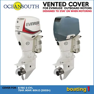 $139 • Buy Evinrude Outboard Motor Engine Vented Cover E-TEC 3 CYL 75HP, 90HP,60H.O (2003>)